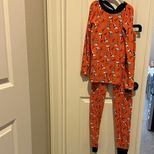Hanna Andersson Orange Halloween Kids Pajama Set